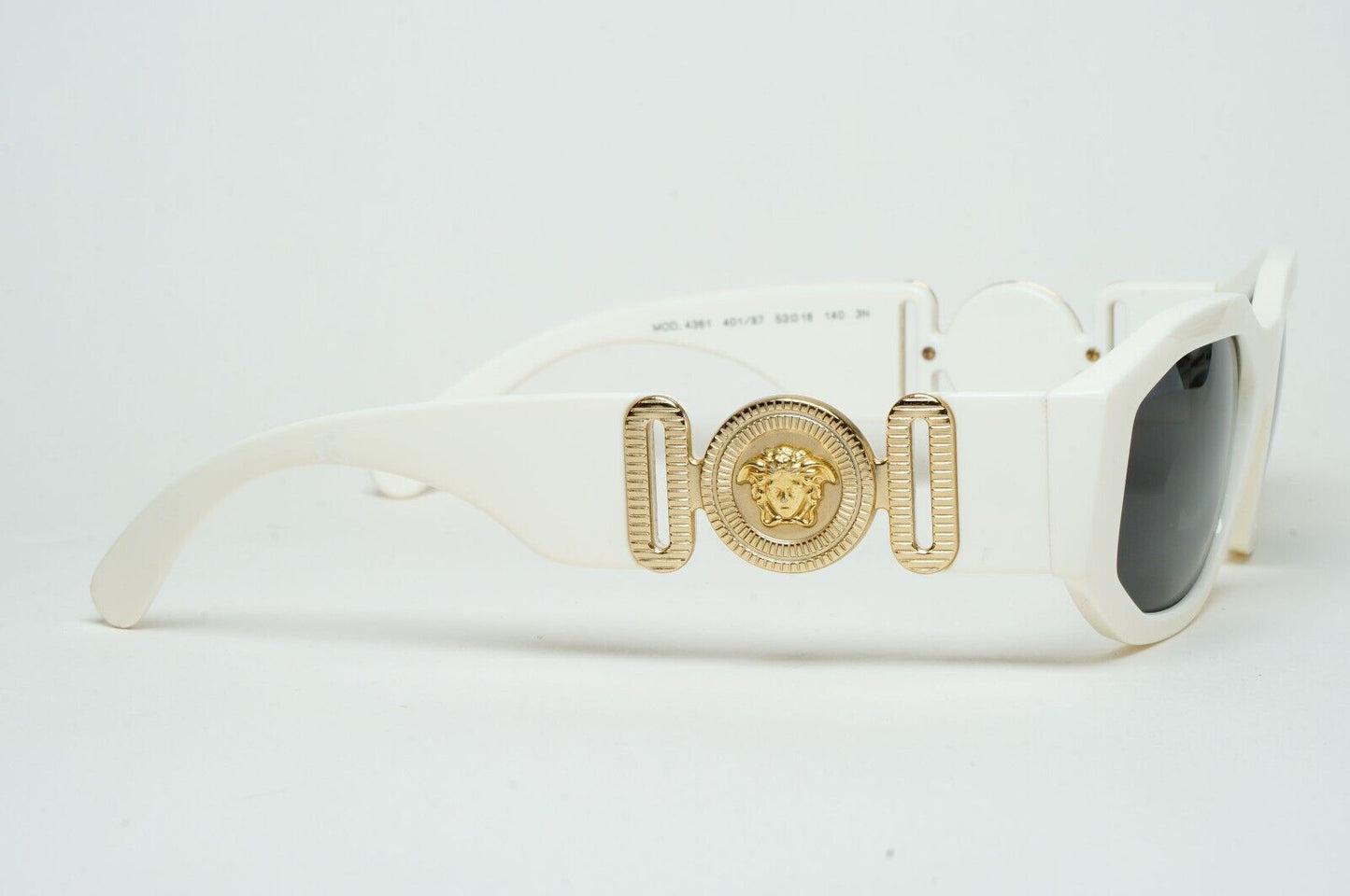 Versace Sunglasses White Black Gold Medusa Biggie MOD VE 4361 401/87 100125