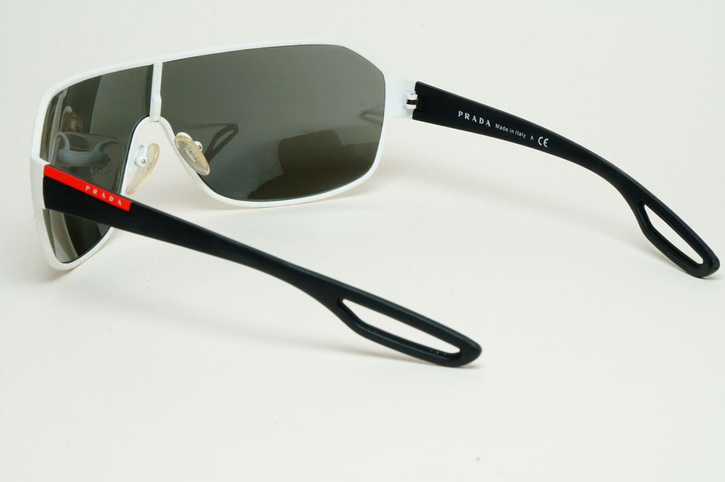Prada Sunglasses 2013 Vintage Shield White Silver PS52QS SPS 52Q TWK-7W1 140325