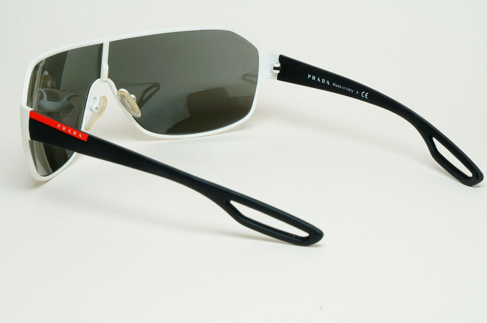 Prada Sunglasses 2013 Vintage Shield White Silver PS52QS SPS 52Q TWK-7W1 140325