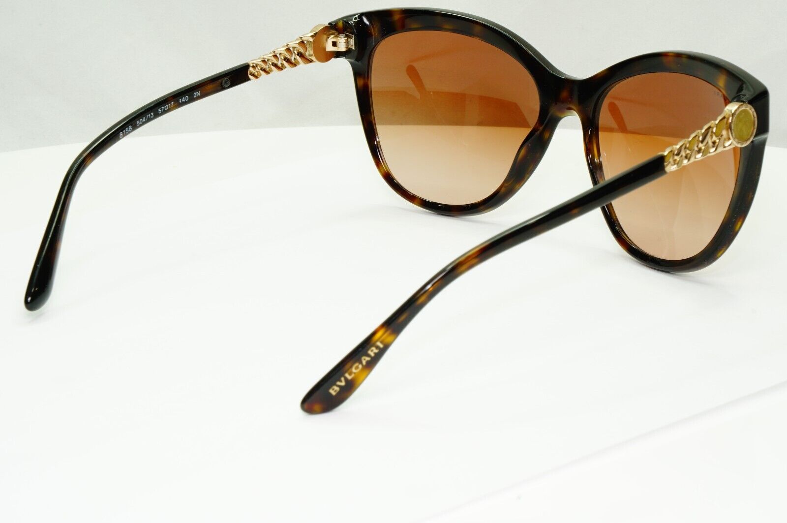 Bvlgari Gold Chain Sunglasses Brown Gradient Tortoiseshell 8158 504/13 28534