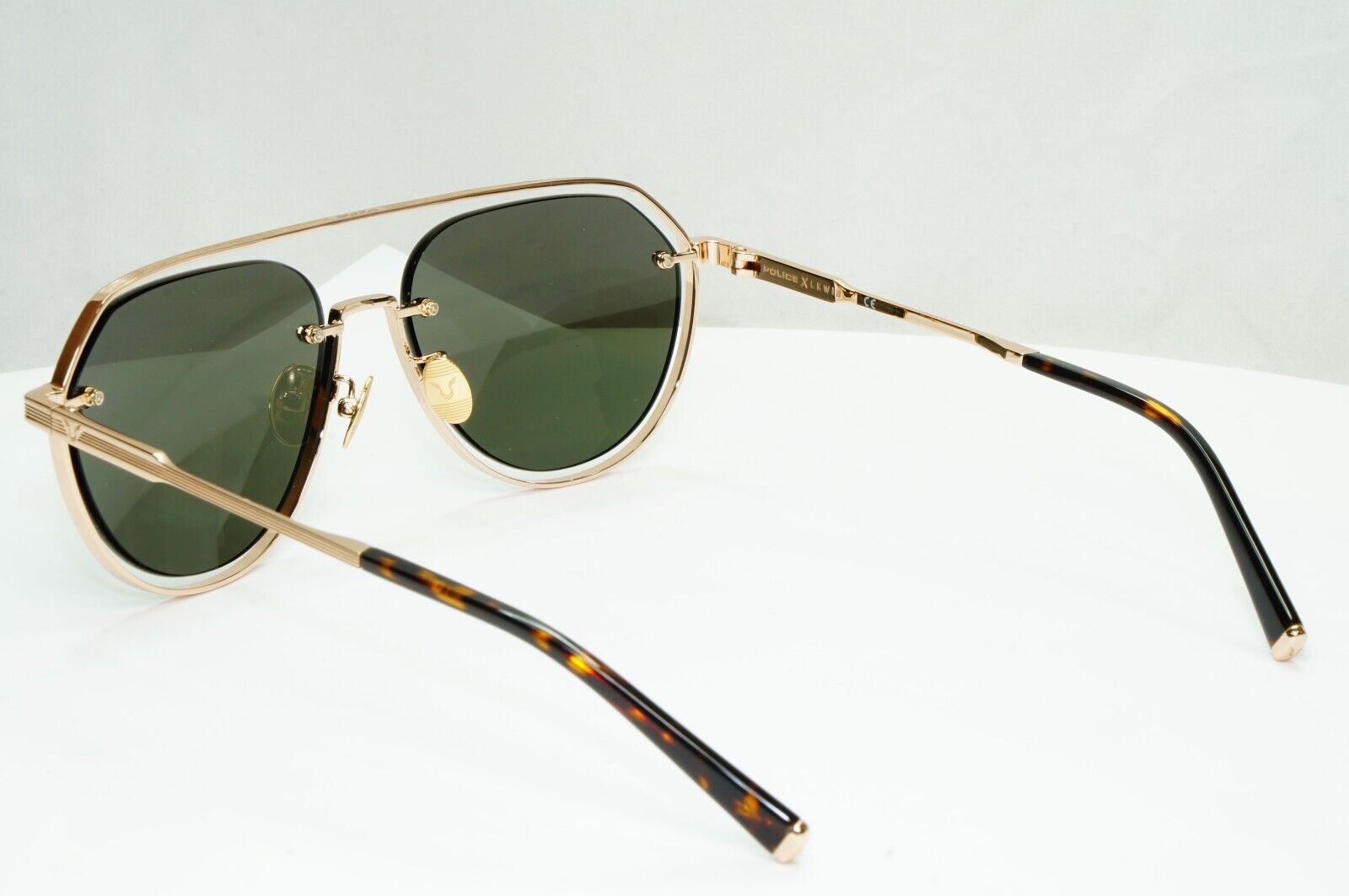 Police Lewis Hamilton F1 Sunglasses Gold Grey Metal Pilot SPL E17 COL 0300
