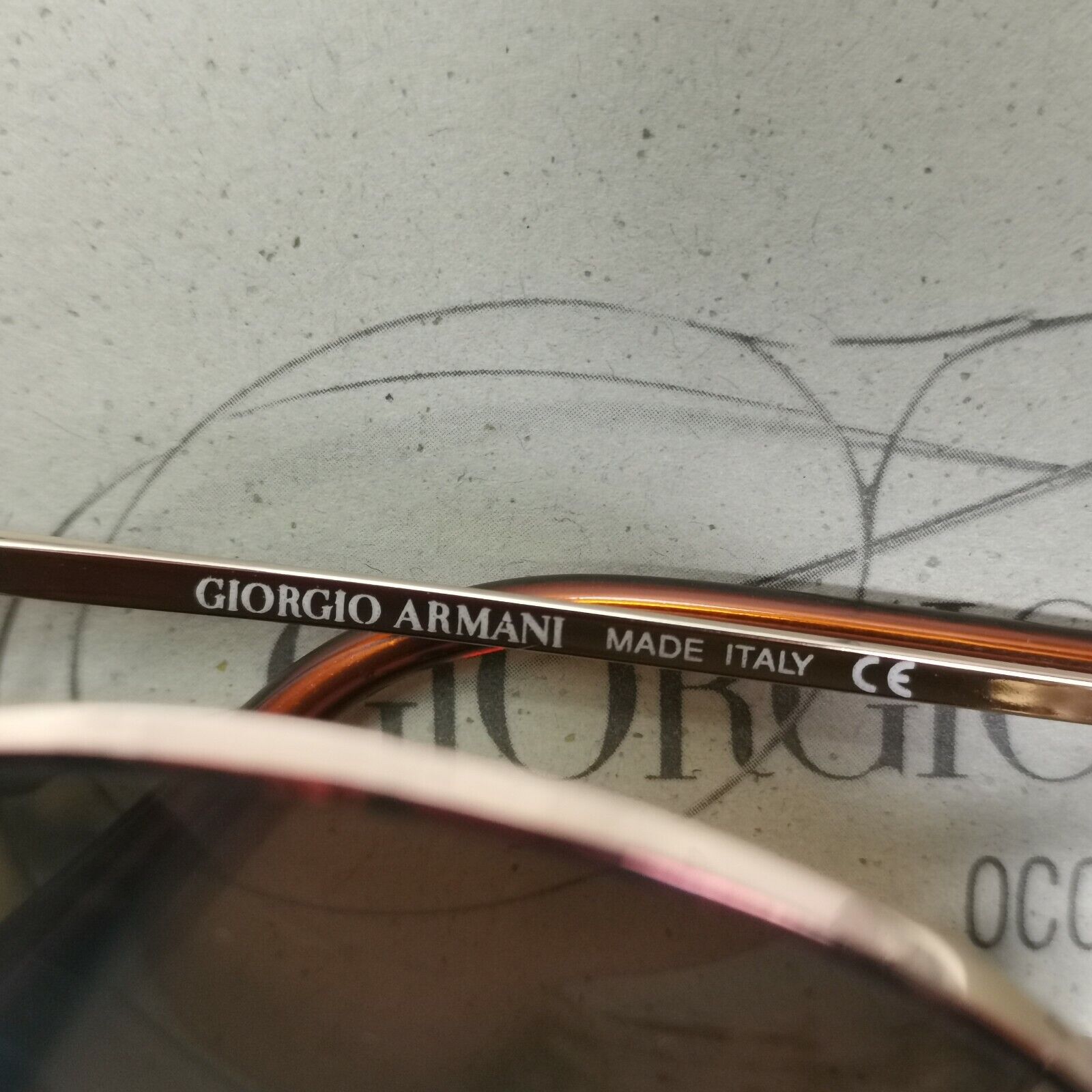 Authentic Giorgio Armani 1997 Vintage Sunglasses Gold Brown Mens Womens 132 759