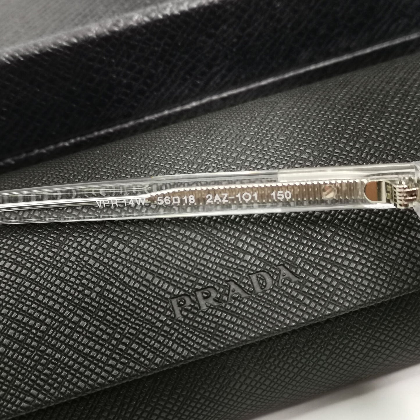 Prada Sunglasses Black Transparent Crystal Square PR14WV VPR 14W 2AZ-1O1 56mm