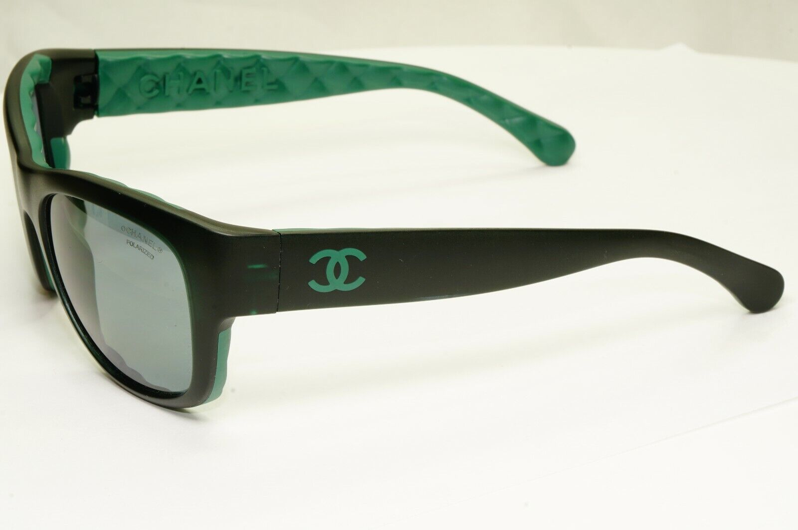Chanel Sunglasses Polarized Black Grey Square Womens Fashion 6049 1481/Z7 25645