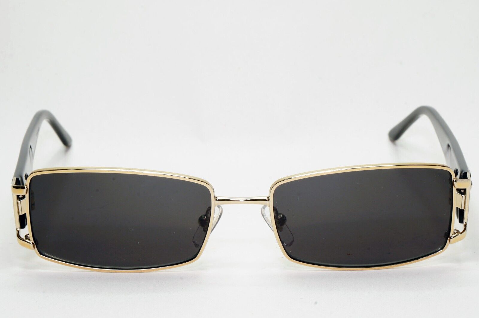 Versace Sunglasses Black Gold Medusa Rectangle Small MOD 1163-M 1252 52mm