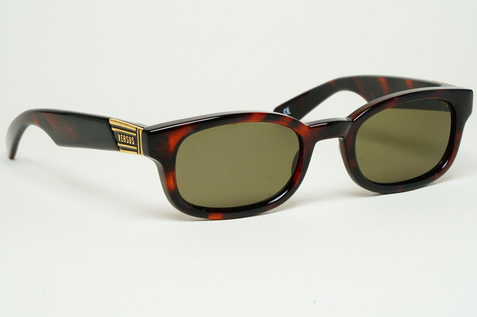 Versus Sunglasses 1996 by Gianni Versace Vintage Brown Gold MOD EZ8 COL 649