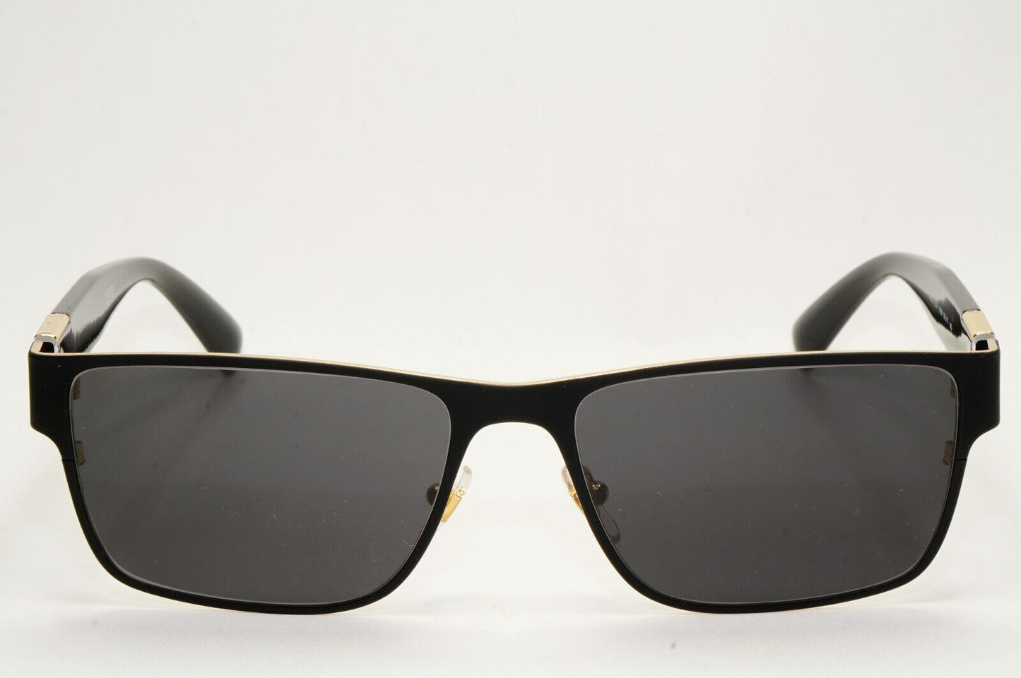 Versace Sunglasses Black Gold Medusa Square Metal MOD VE 1274 1436 57mm