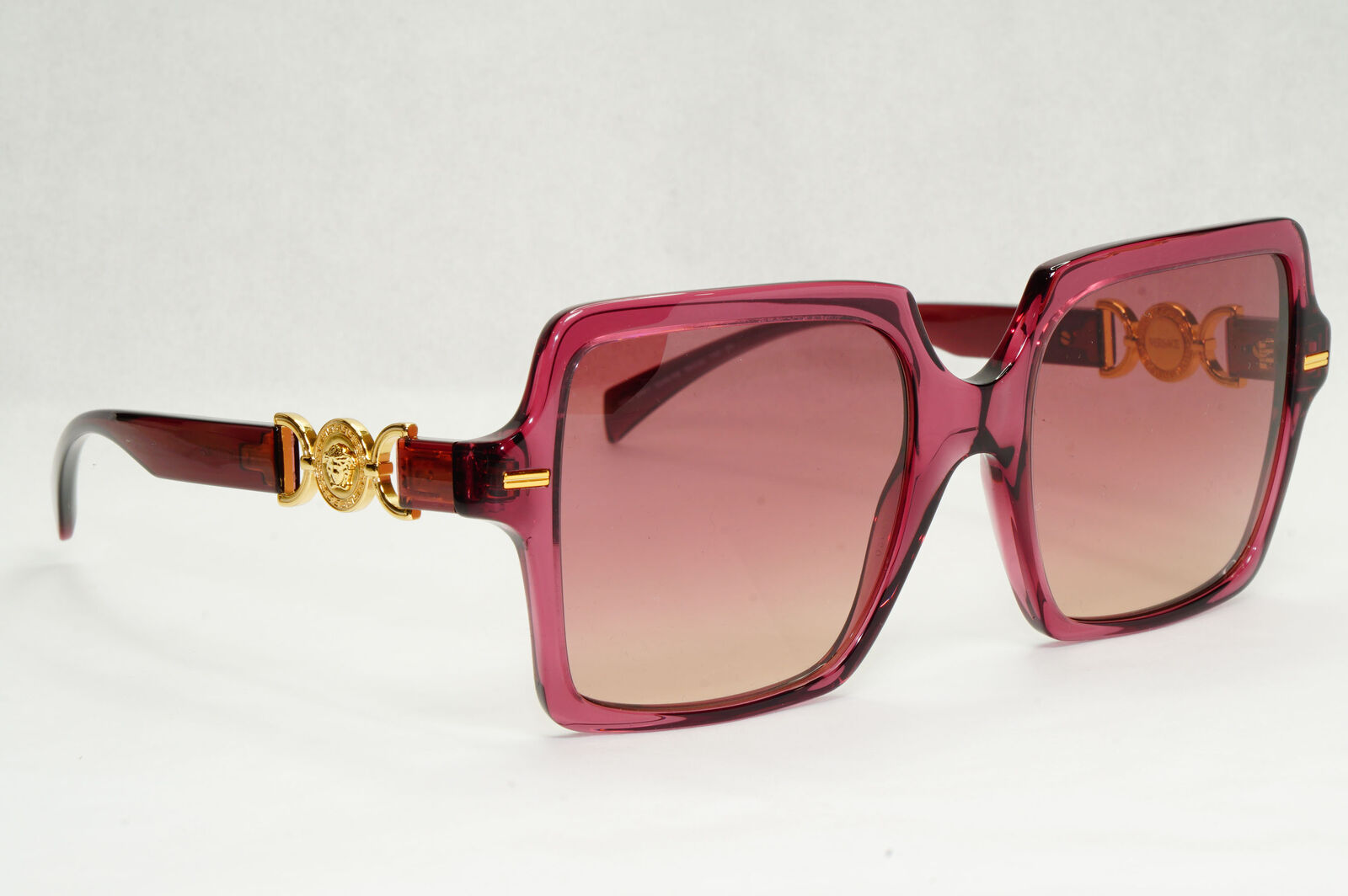 Versace Sunglasses Violet Transparent Gold Brown Gradient MOD VE 4441 5209/68