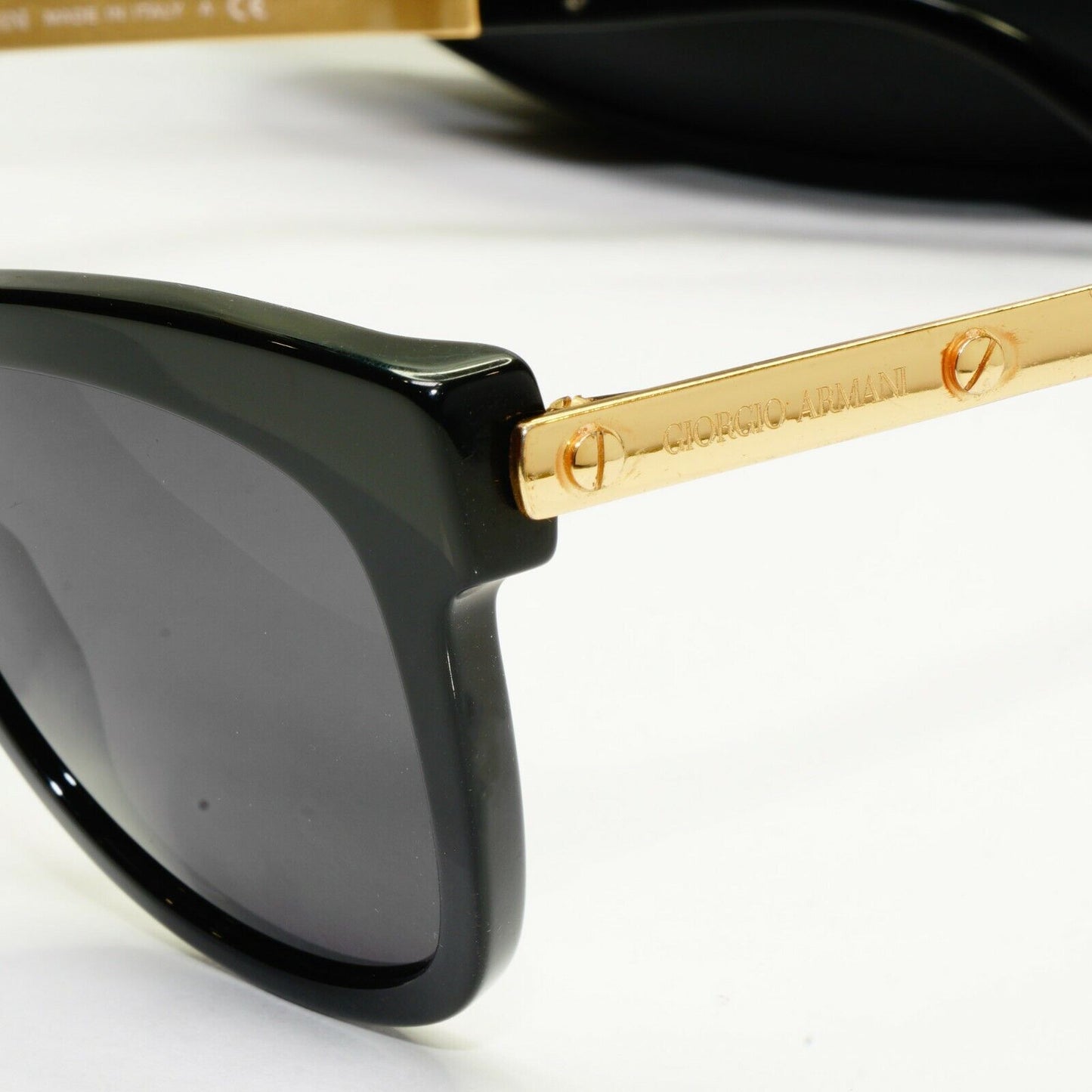 Authentic GIORGIO ARMANI Sunglasses Gold Square BLACK AR 8011 5017/87 27006