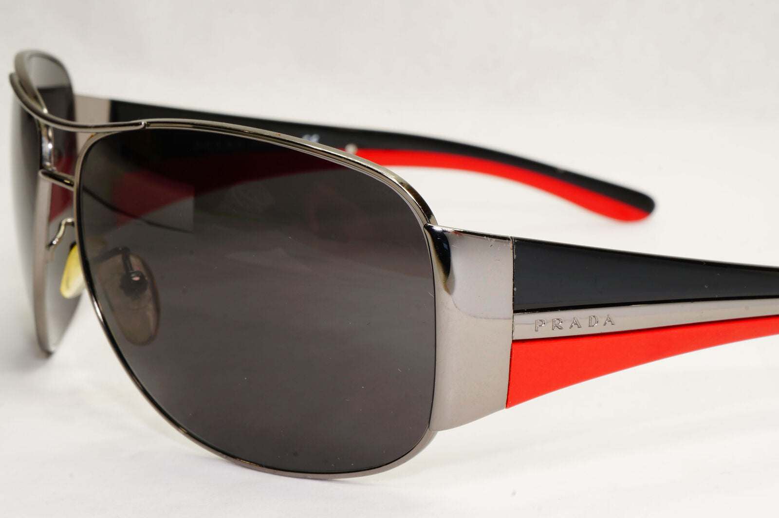 Prada Sunglasses 2006 Vintage Gunmetal Black Pilot PR75GS SPR 75G 5AV-1A1 180124