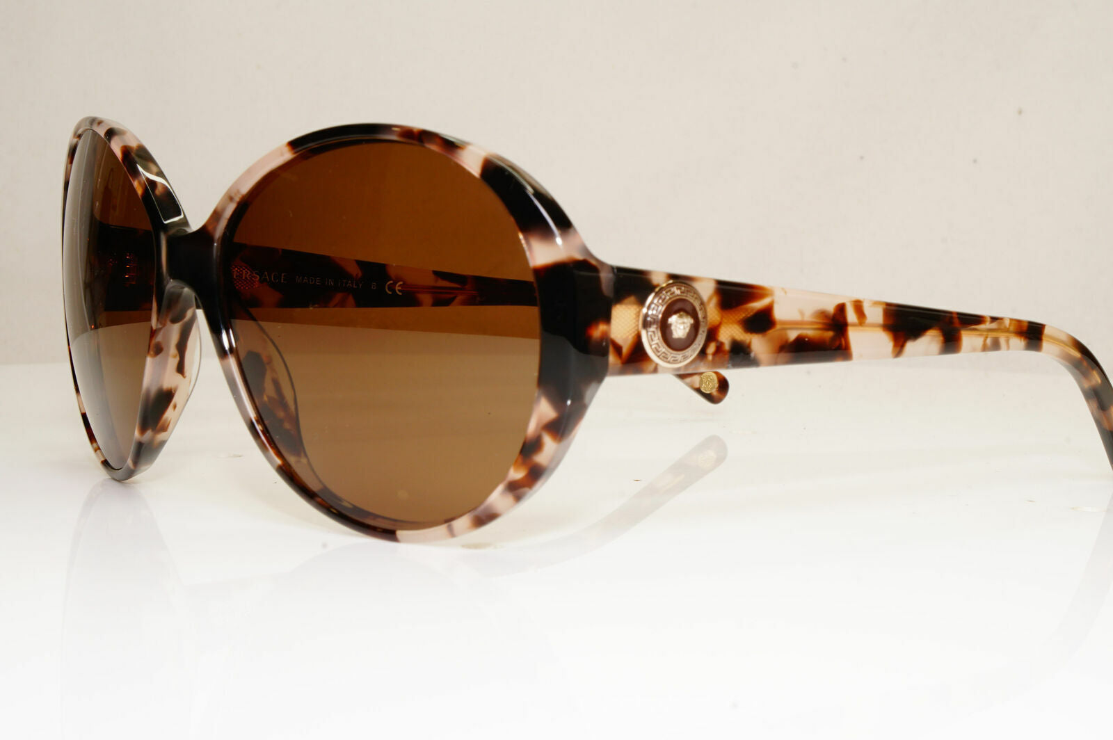 Versace Brown Marble Medusa Sunglasses Square Womens Oversized 4239 999/13 28894