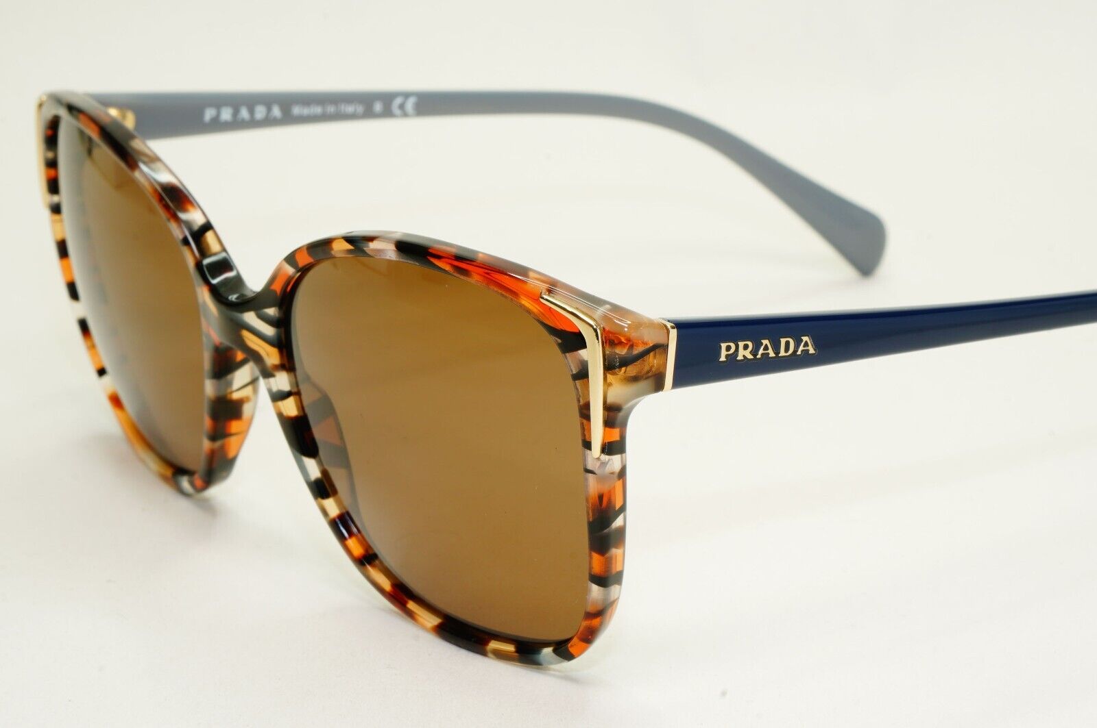 Prada Sunglasses 2017 Square Brown Blue Marble PR01OS SPR 01O CO5-6S1 280924
