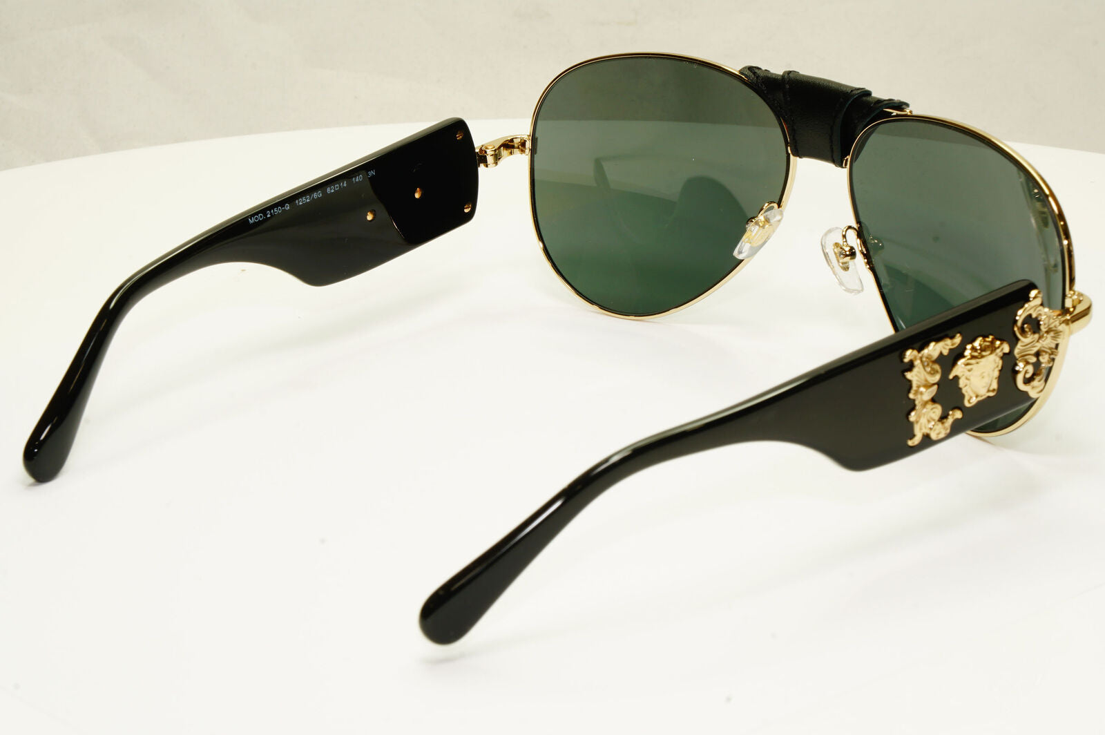 Versace Gold Medusa Sunglasses Metal Pilot Grey Mirror Black MOD 2150 Q 1252/6G