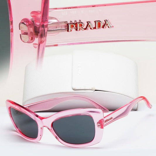 Prada Sunglasses 2018 Pink Transparent Cat Eye PR19MS SPR 19M ABH-1A1 060125