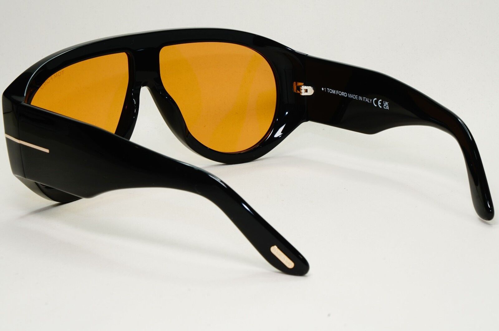 Tom Ford Sunglasses Bronson Black Brown Yellow Heavy Large TF 1044 FT1044 01E A