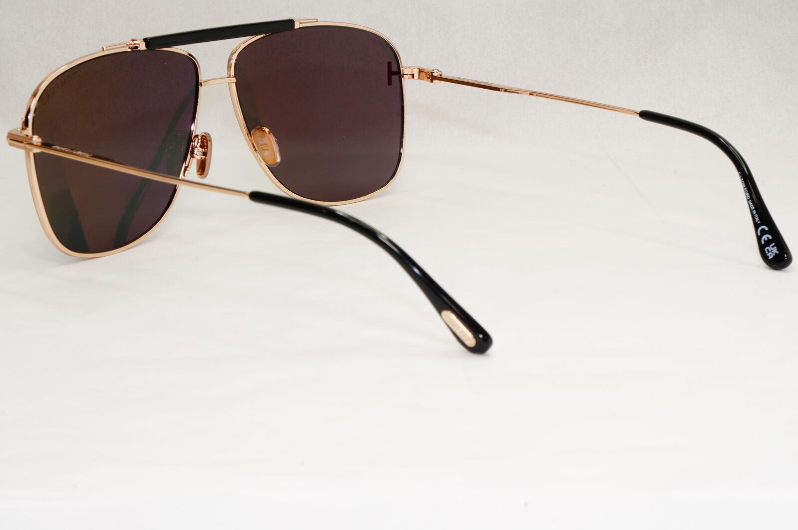 Tom Ford Sunglasses Jaden Gold Grey Metal Pilot Square FT1017 TF 1017 28A