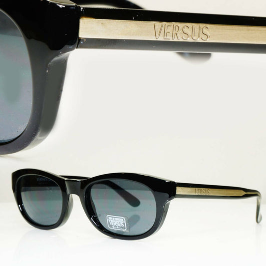 Versus Gianni Versace 1996 Vintage Black Unisex Sunglasses MOD E54 COL 852 28708
