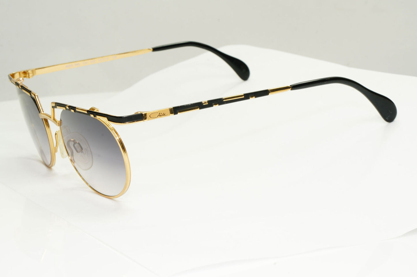 Cazal 1990s Vintage Sunglasses Metal Gold Black Grey MOD 265 COL 302 071222