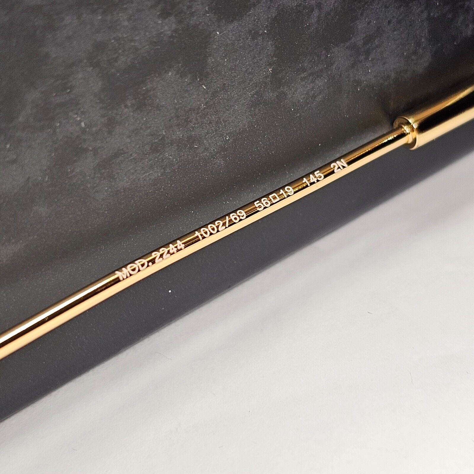 Versace Sunglasses Gold Round Rimless Medusa Violet MOD VE 2244 1002/69 56mm