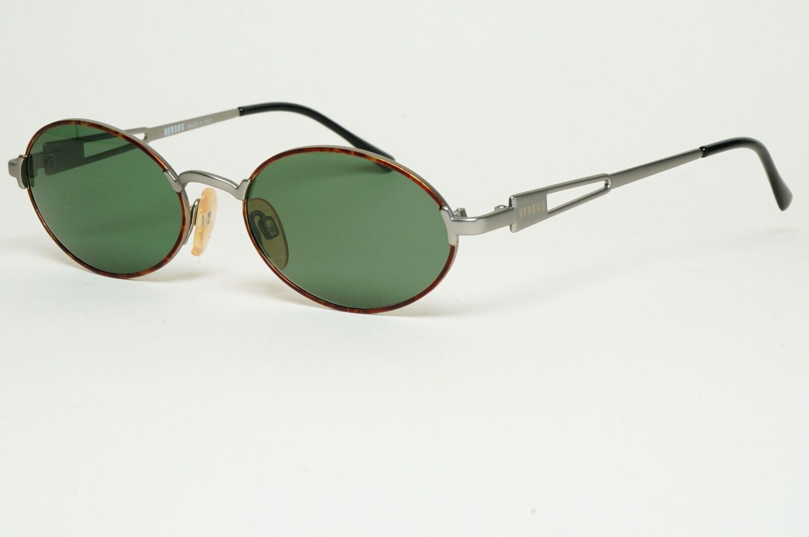Versus Sunglasses 1996 by Gianni Versace Vintage Silver Green MOD R11 COL 27M