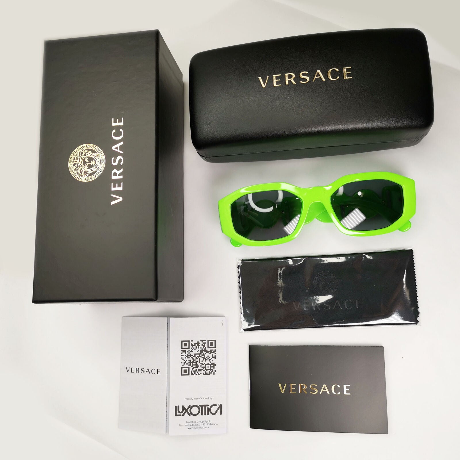 Versace Sunglasses Green Fluorescent Lime Gold Medusa MOD 4361 5319/87