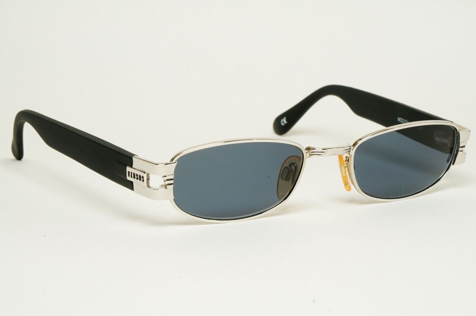 Versus Sunglasses 1996 by Gianni Versace Vintage Silver Black MOD F31 COL 12M