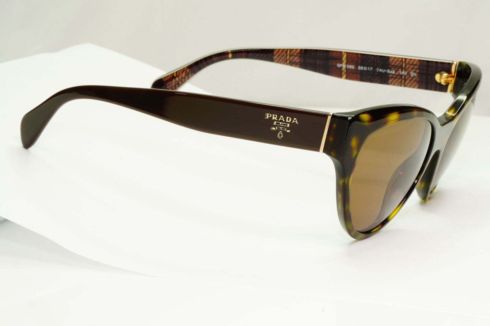 Prada 2015 Brown Sunglasses Square Tortoise Shell PR08SS SPR 08S 2AU-5J2 181022