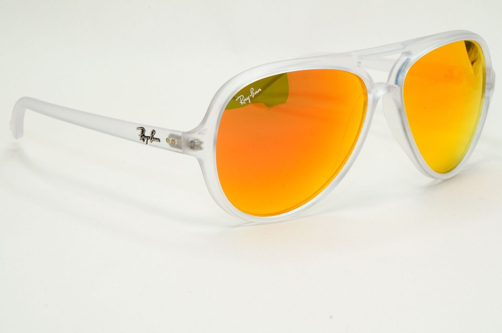 Ray-Ban Sunglasses 2010 Vintage CATS 5000 Transparent Orange RB 4125 646/69 59mm