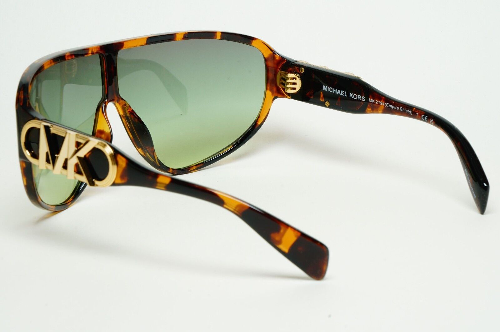 Michael Kors Sunglasses Brown Tortoise Green Shield MK 2194 Empire Shield 30060N