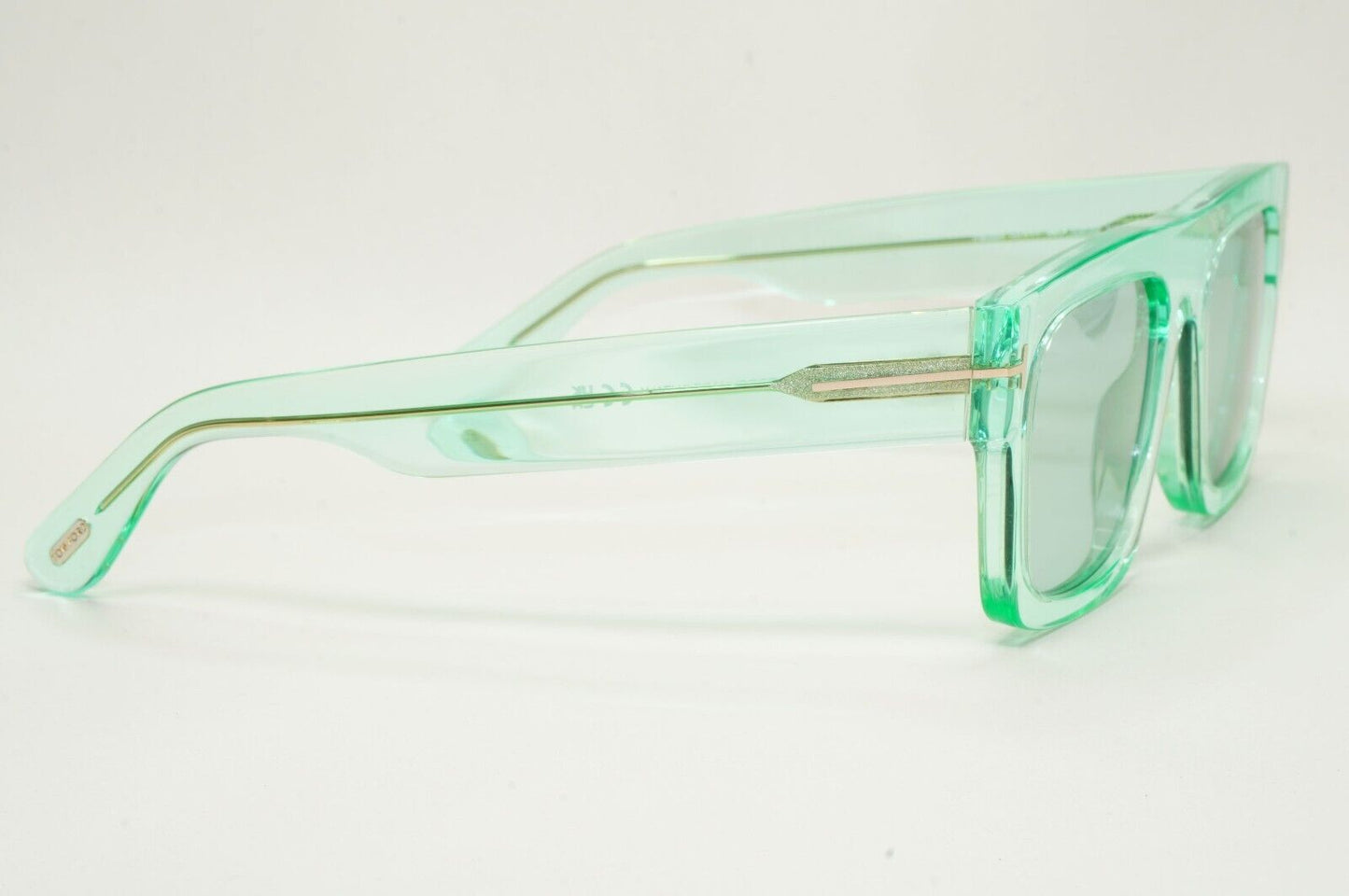 Tom Ford Sunglasses Fausto Transparent Green Blue Square FT0711 TF 711 84V 53mm