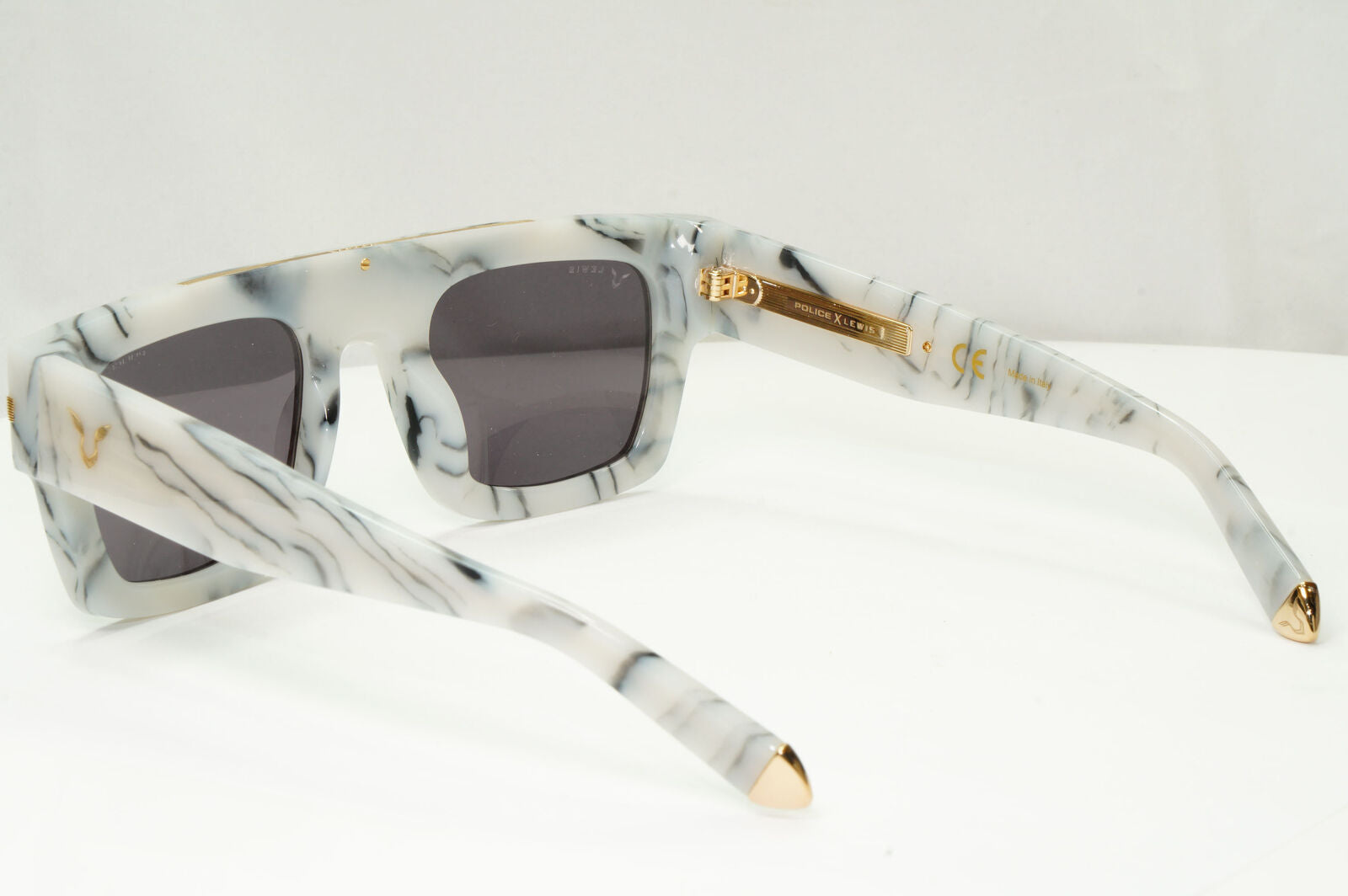 Police Lewis Hamilton F1 Sunglasses Grey Marble Acetate Square SPL E13 COL 09YL