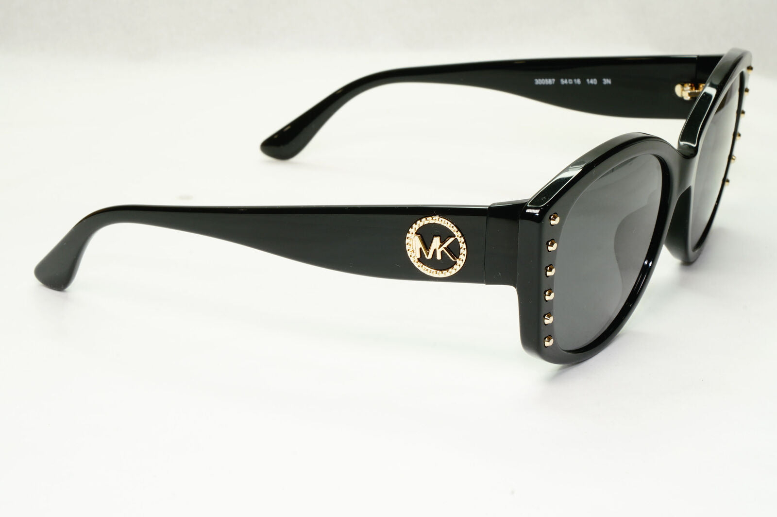 Michael Kors Sunglasses Black Gold Studs Square MK 2175U Charleston 300587
