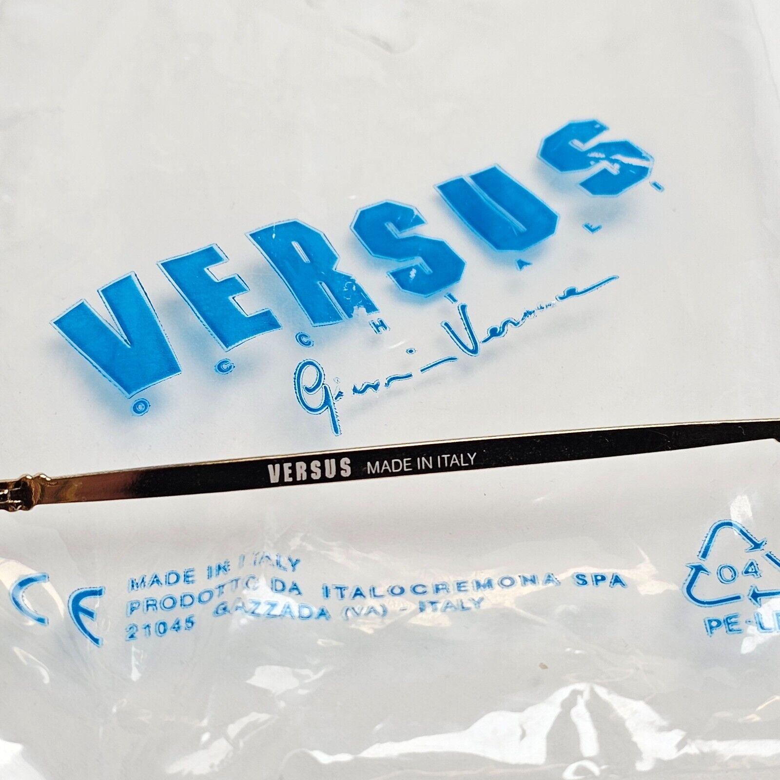 Versus Sunglasses 1996 by Gianni Versace Vintage Round Gold MOD E74 COL 07M