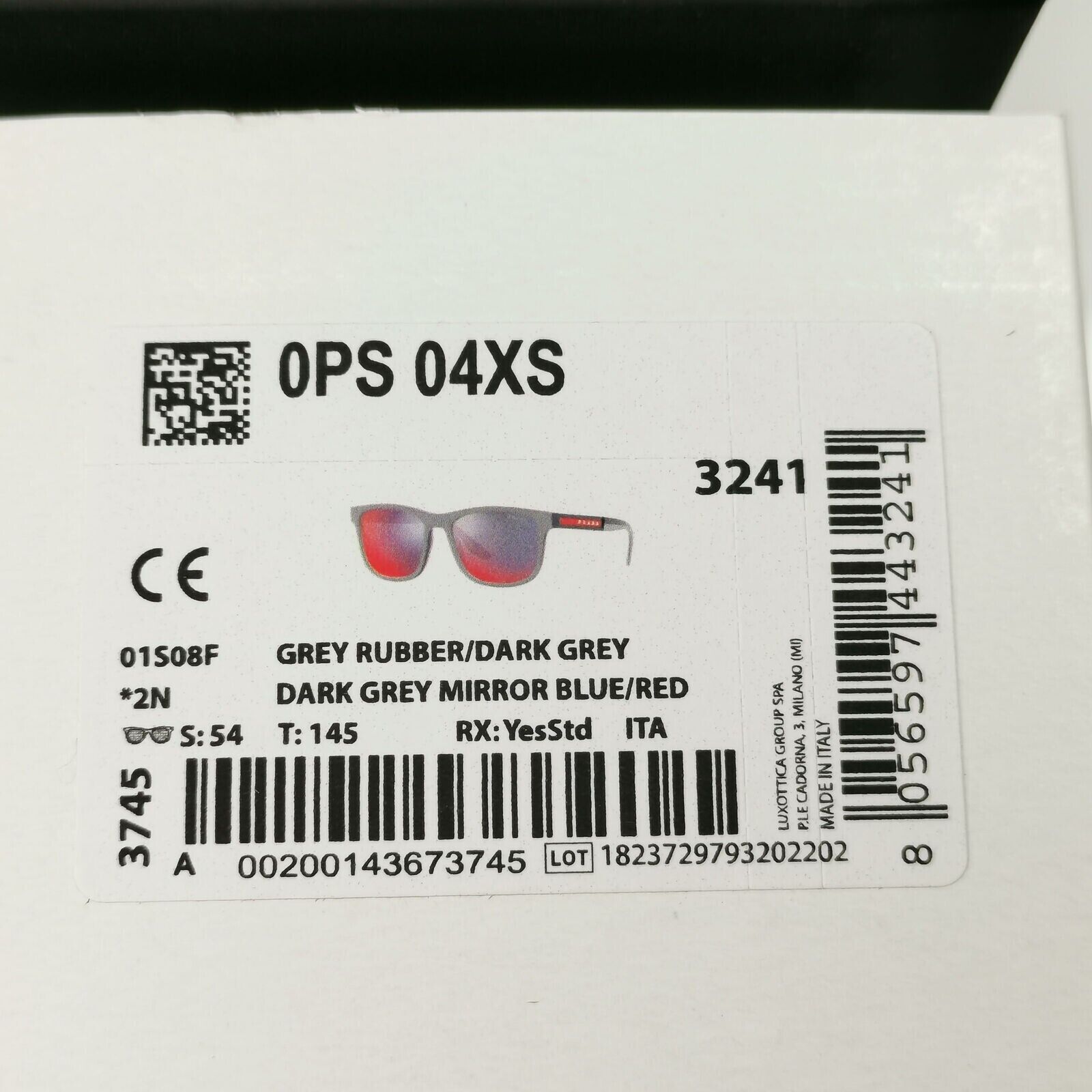 Prada Sunglasses Grey Mirror Red Blue Orange PS04XS SPS 04X 01S-08F [a] 39003