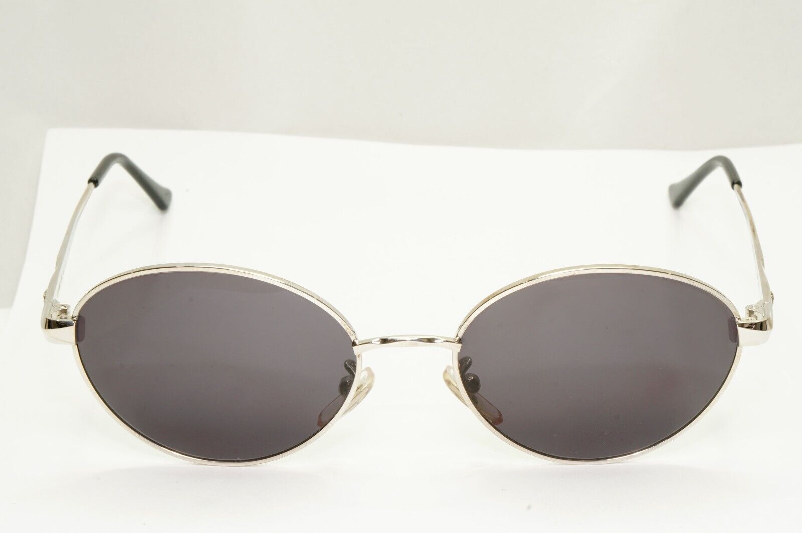 Gianni Versace 1995 Sunglasses Vintage Silver Black Metal Medusa MOD H32 COL 26M