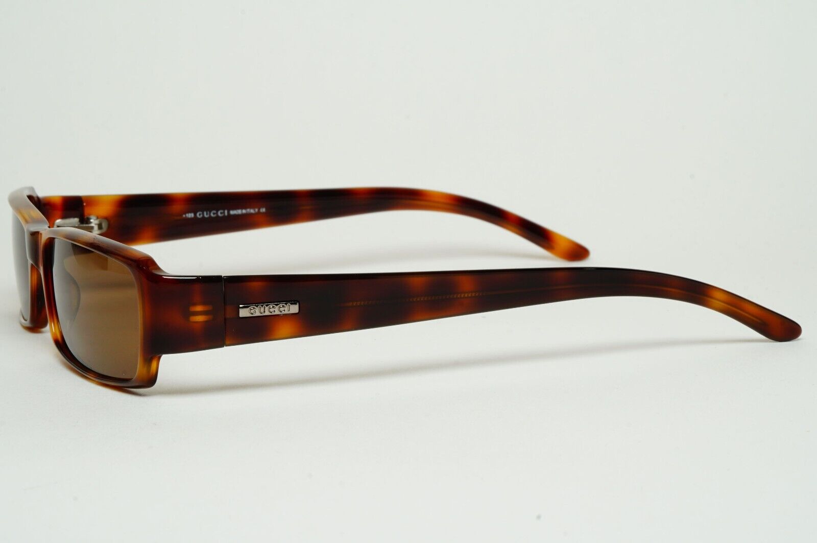 Gucci Sunglasses 1998 Vintage Brown Rectangle Tortoise GG 1438/N/S 05L 100125
