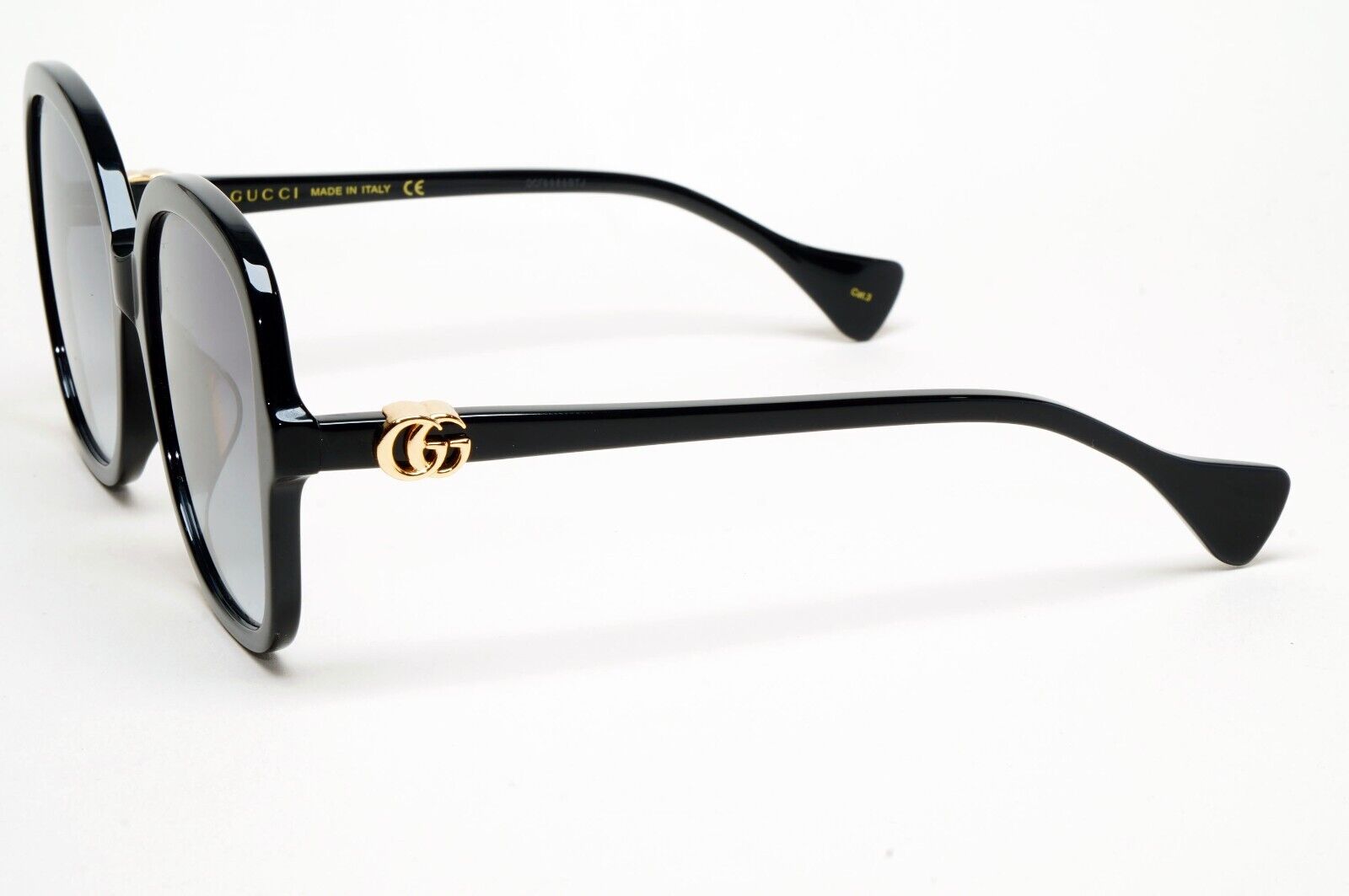 Gucci Sunglasses Oversized Grey Gradient Large Square Gold GG1178S 002 56mm