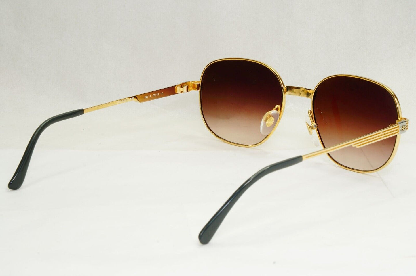 Dior Monsieur Sunglasses 1990s Vintage Japan Gold Brown Square 2380 42 270324