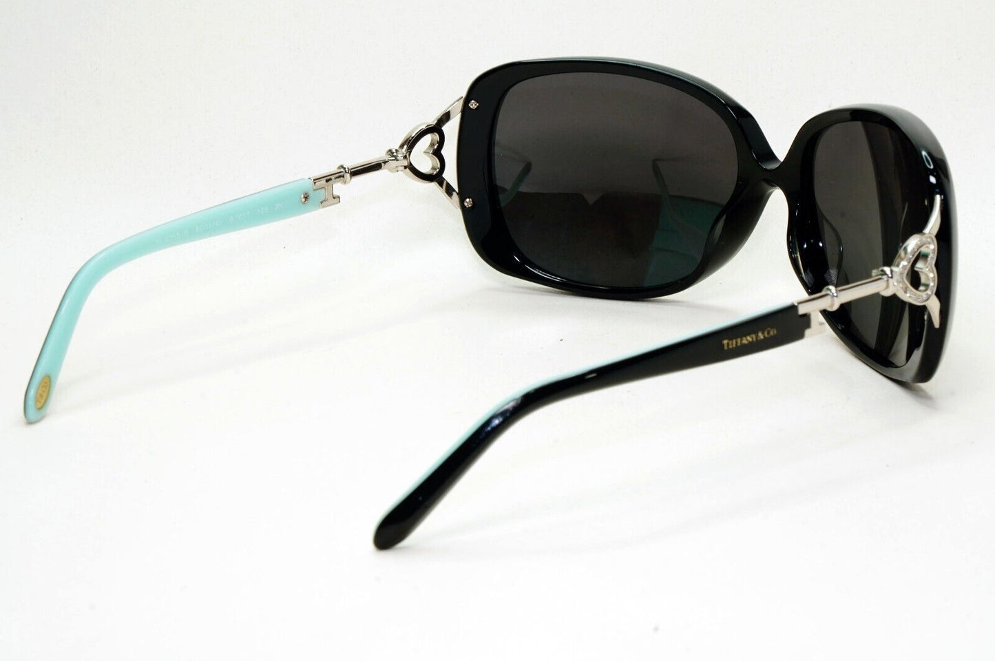 Tiffany & Co Sunglasses Crystal Keys Black Silver Large TF 4055-B 8001/4L 131024