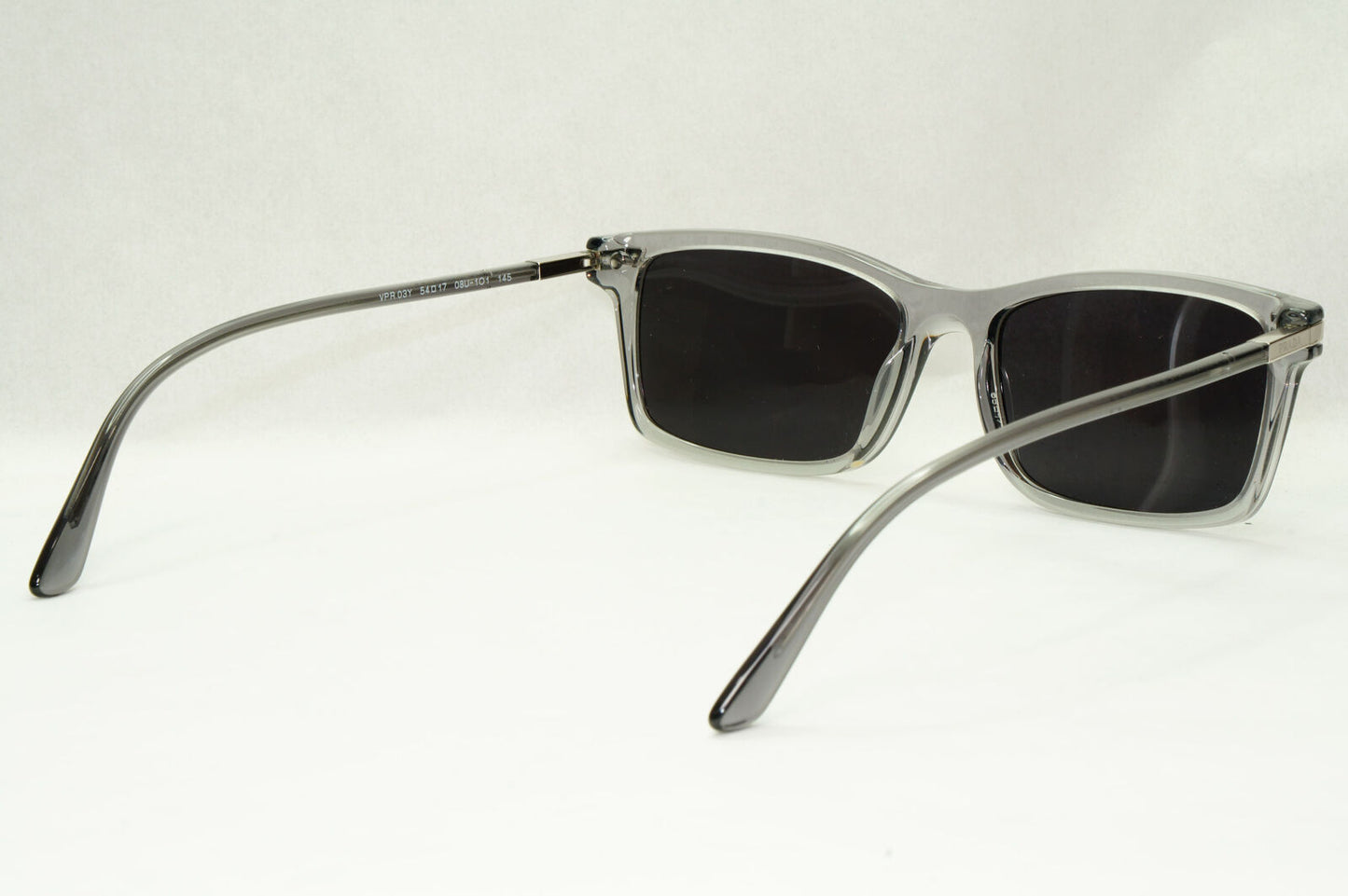 Prada Sunglasses Transparent Grey Crystal Black PR03YV VPR 03Y 08U-1O1 54mm