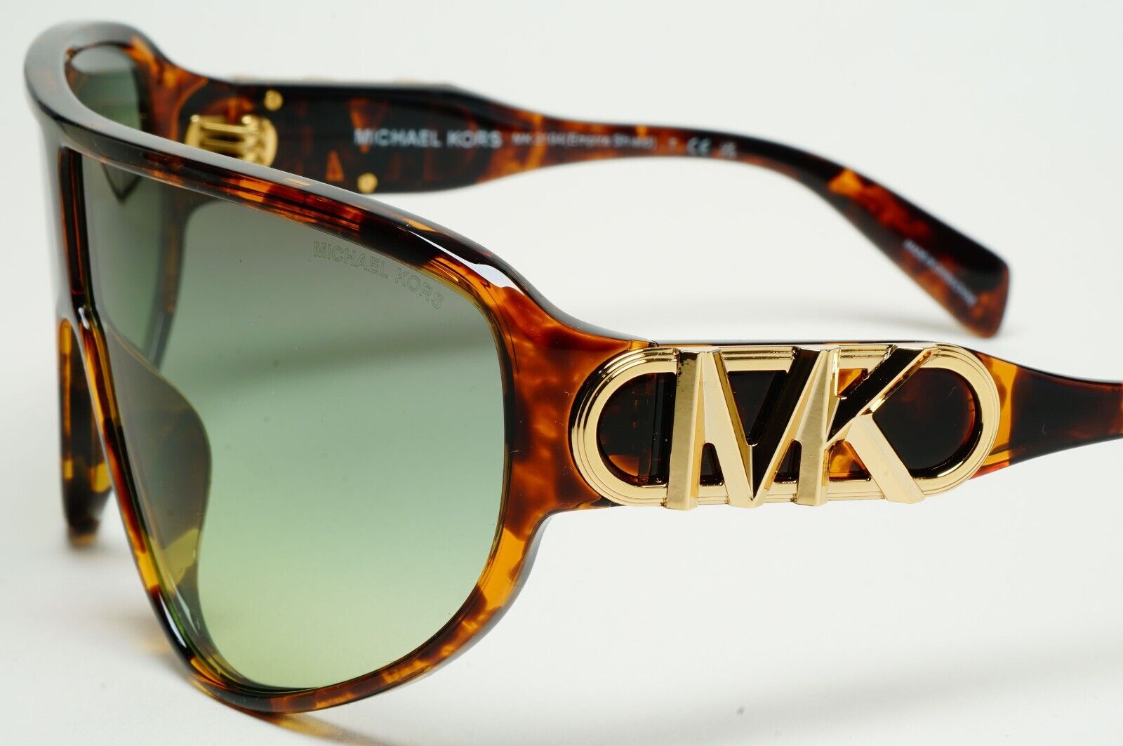 Michael Kors Sunglasses Brown Tortoise Green Shield MK 2194 Empire Shield 30060N