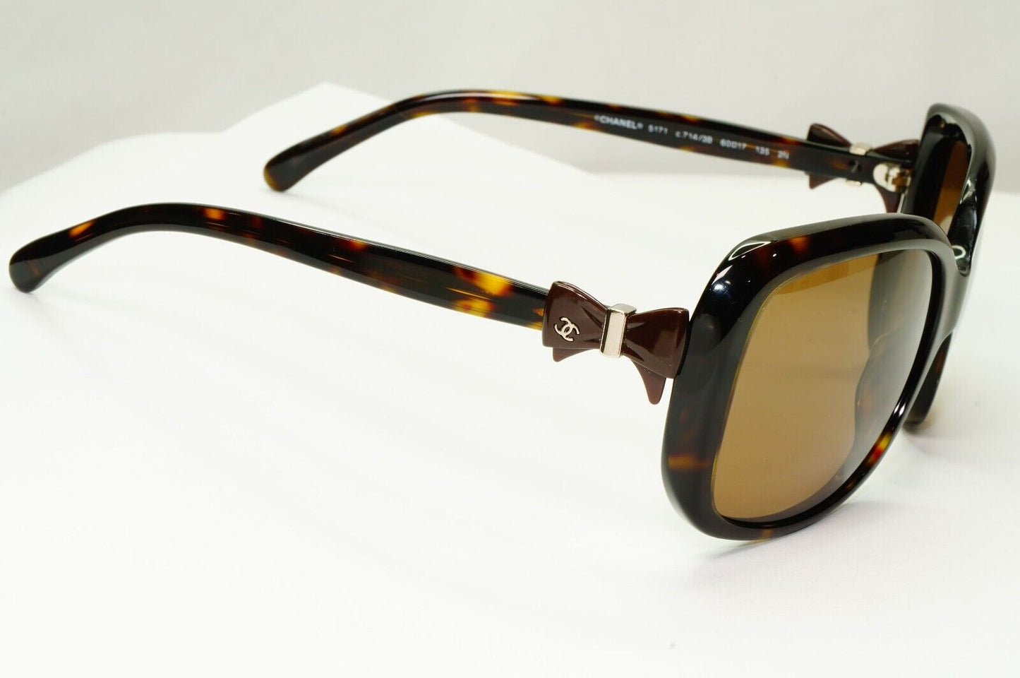 Chanel Sunglasses 2011 Bows Brown Tortoiseshell Square 5171 c.714/3B 021124