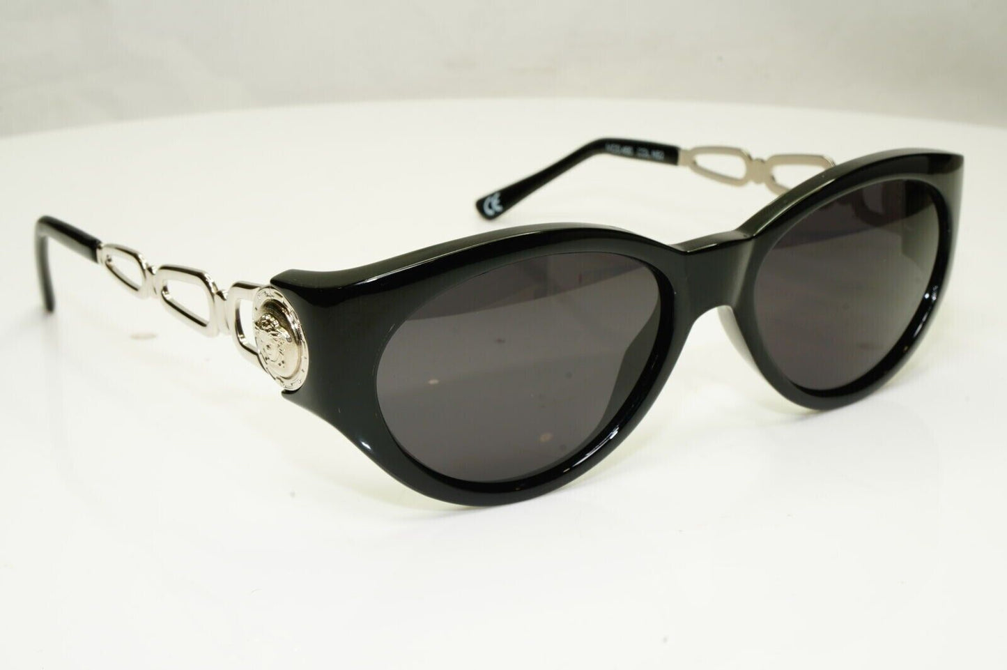 Gianni Versace Sunglasses 1996 Vintage Black Silver Medusa MOD 490 COL N52