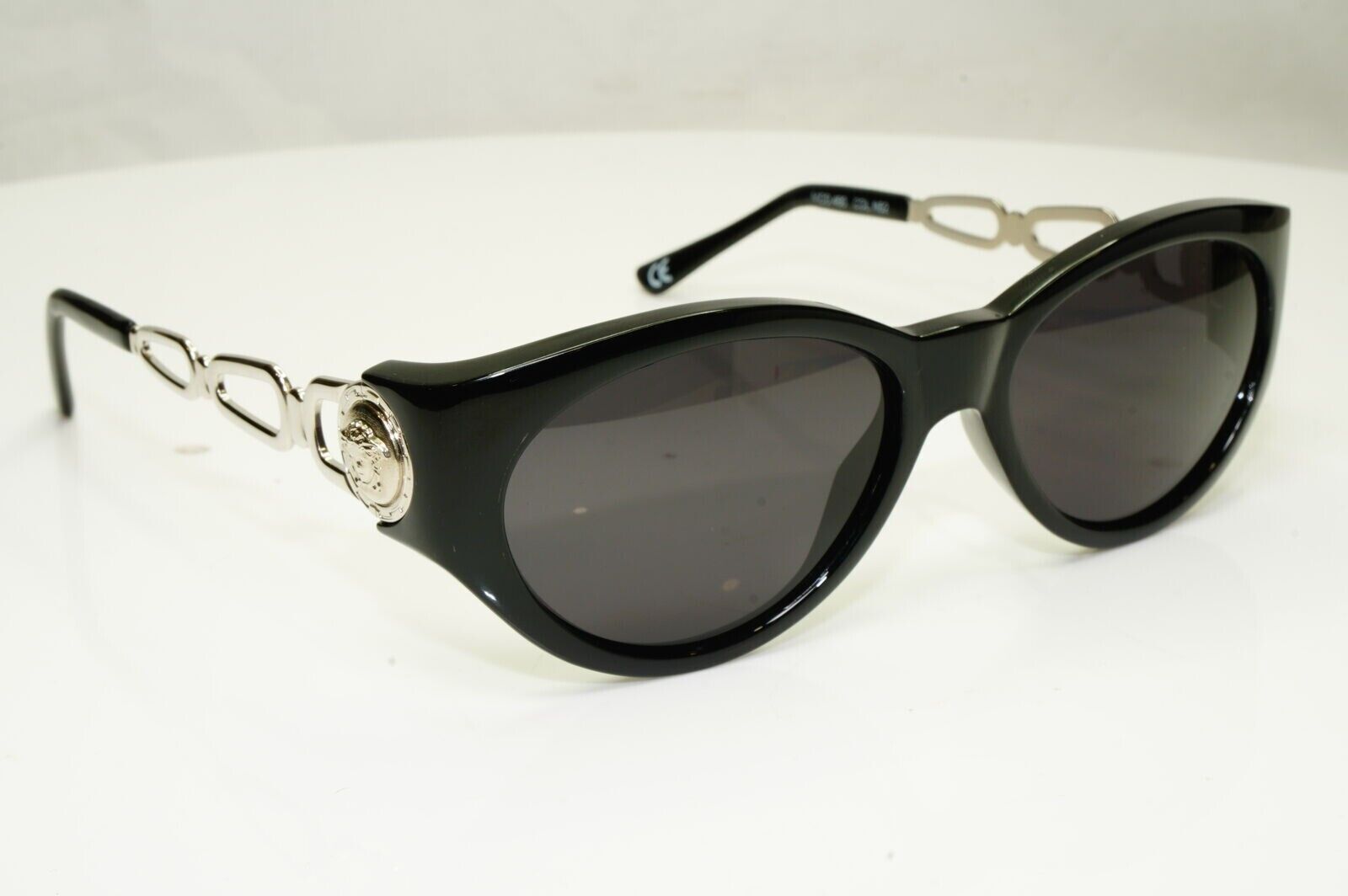Gianni Versace Sunglasses 1996 Vintage Black Silver Medusa MOD 490 COL N52