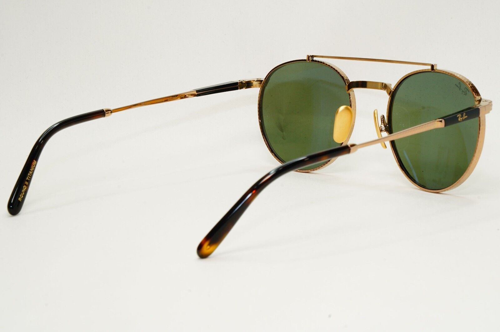 Ray-Ban Sunglasses Round II Titanium Gold Arista Green RB 8237 3138/52 50mm