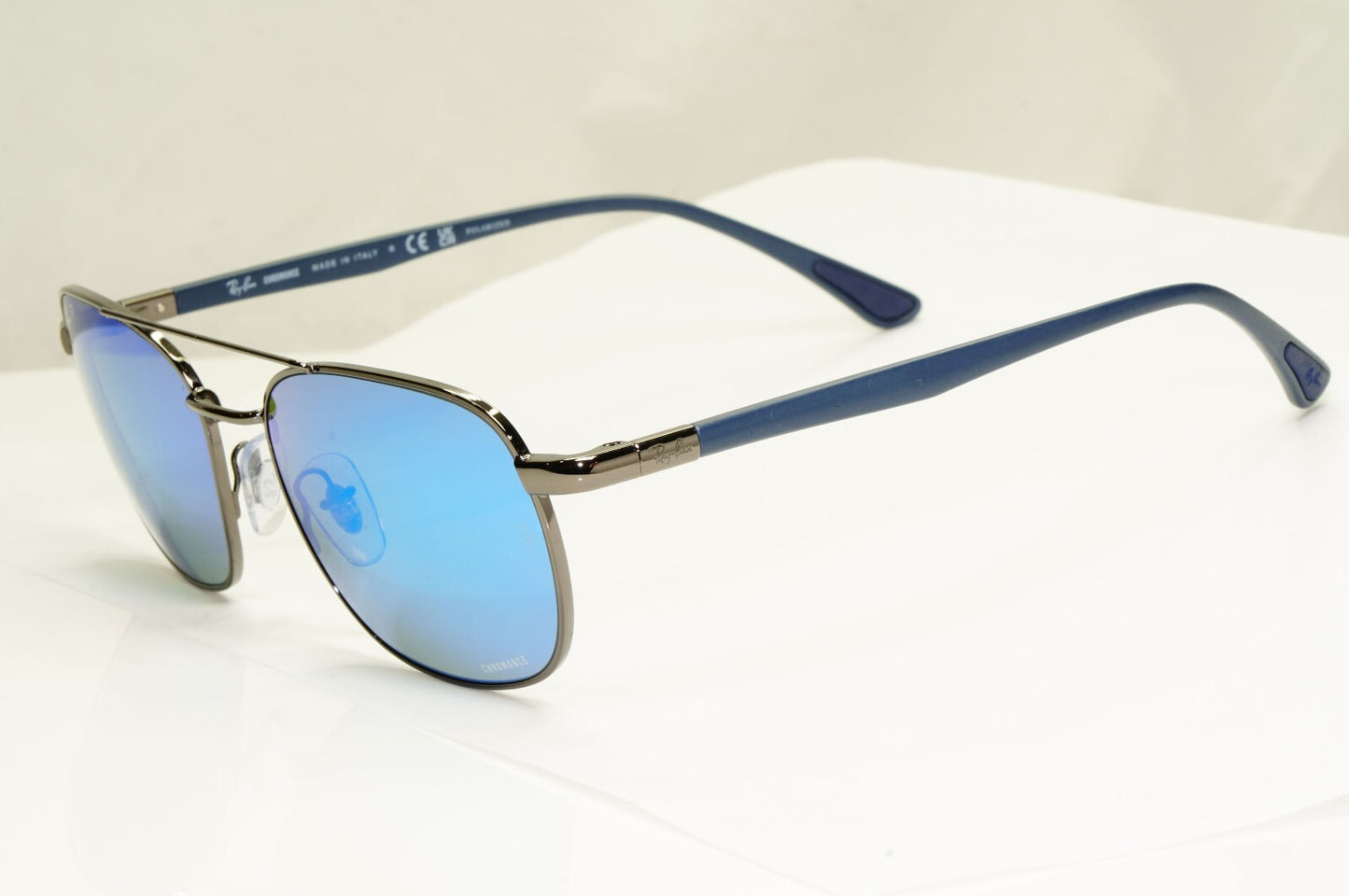 Ray-Ban Sunglasses Polarised Blue Chromance Gunmetal RB 3670-CH 004/4L 54mm