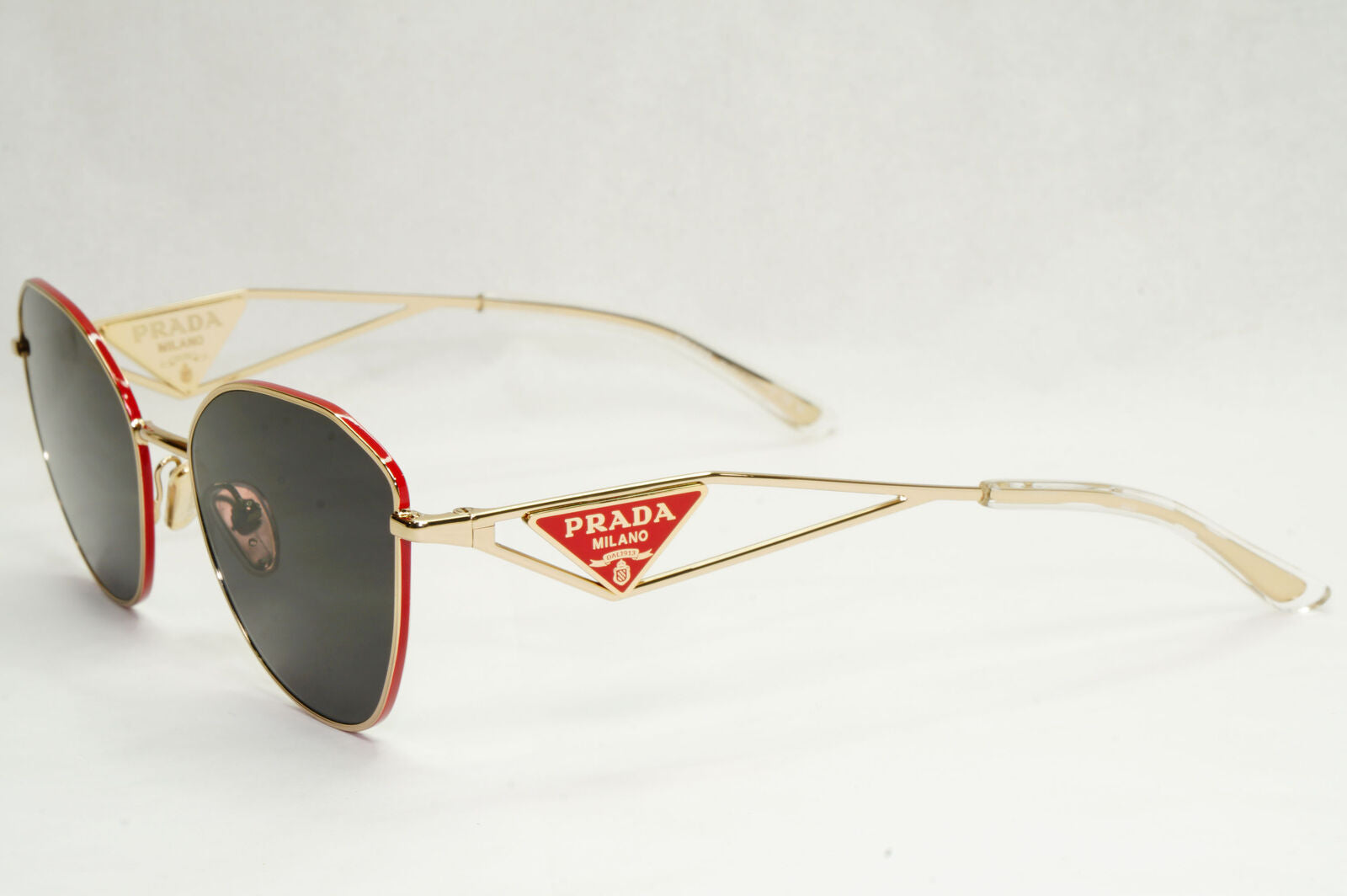 Prada Sunglasses Triangle Symbole Red Gold Black PR52ZV VPR 52Z 5AK-1O1 53mm