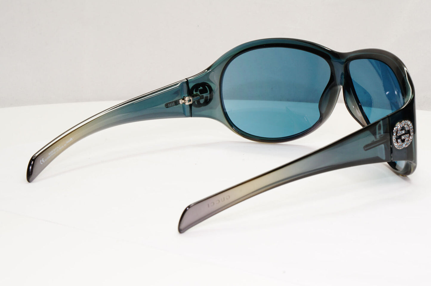 Gucci 2006 Vintage Sunglasses Blue Oversized Crystal GG 2536/STRASS LT6 071222