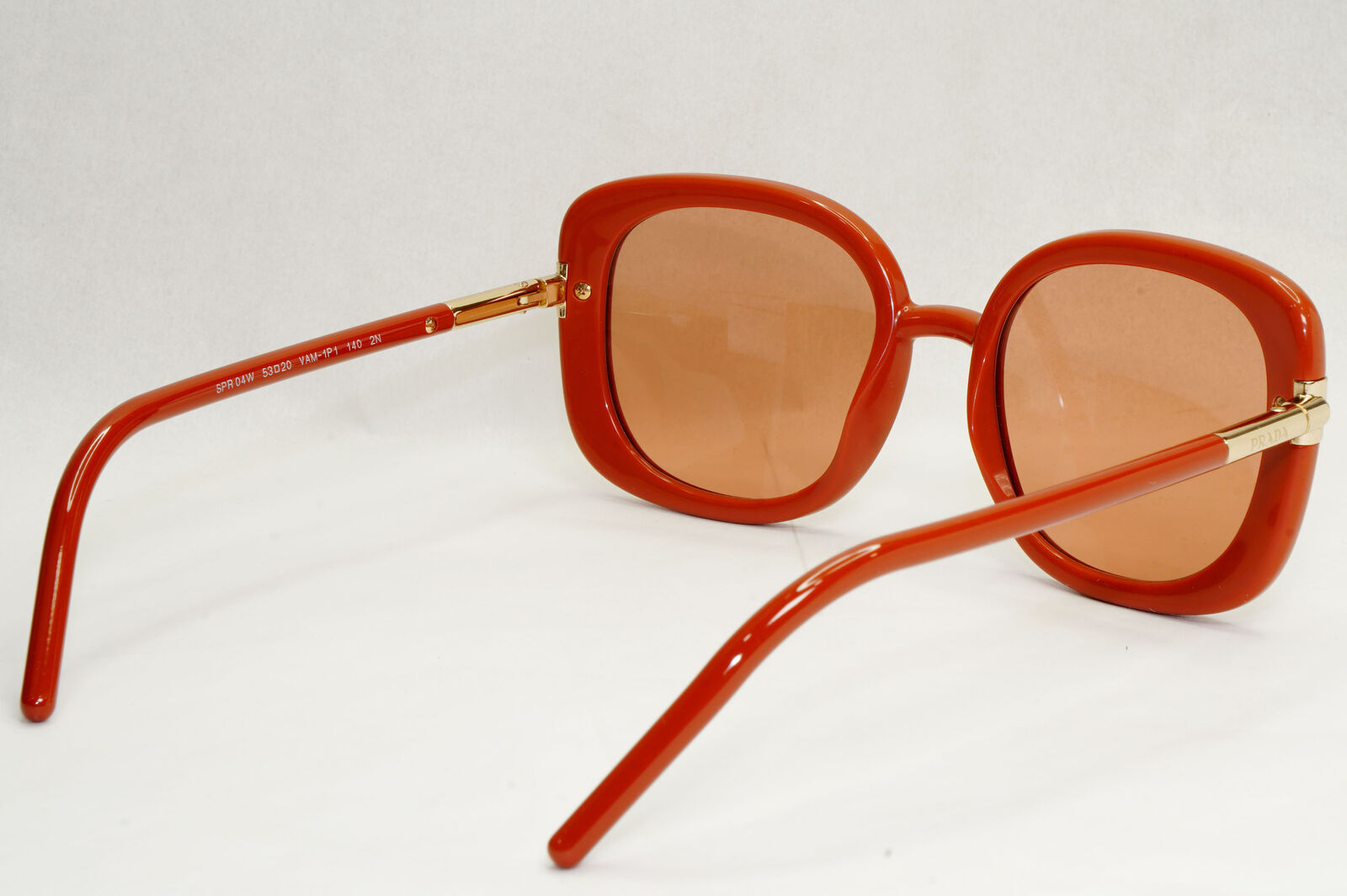 Prada Sunglasses Brown Square Gold PR04WS SPR 04W VAM-1P1 53mm