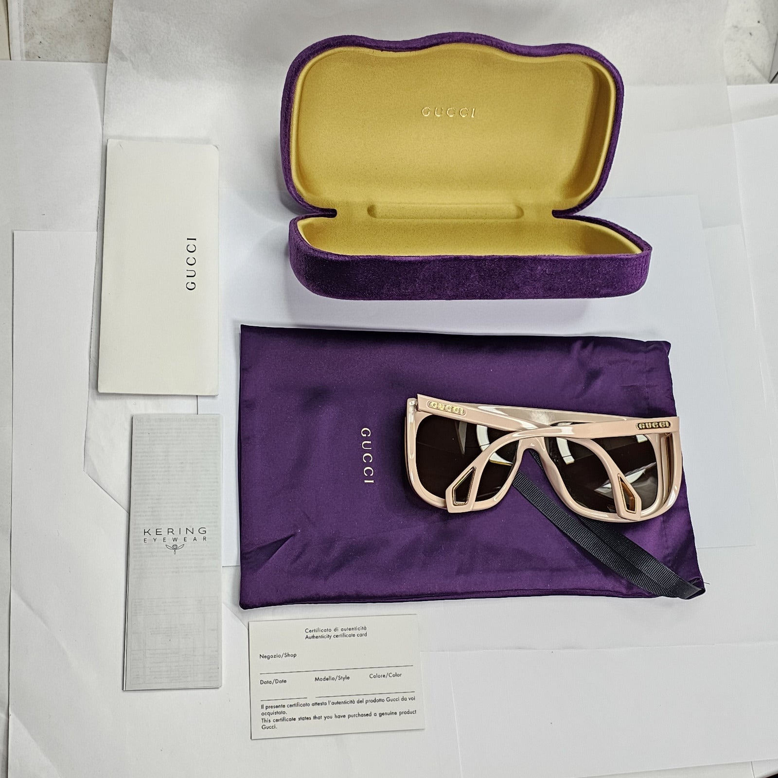 Gucci Sunglasses 2019 Beige Brown Square Oversized Large GG 0467S 005 130224